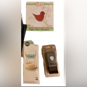 Sizzix Dies Bird, Haply Birthday Decorator and Shield 3pc